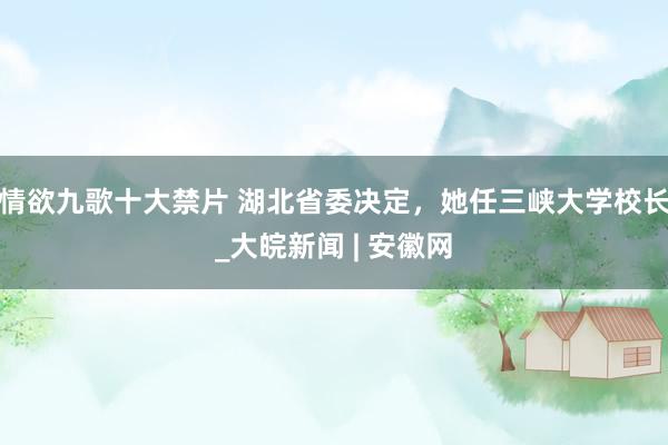 情欲九歌十大禁片 湖北省委决定，她任三峡大学校长_大皖新闻 | 安徽网