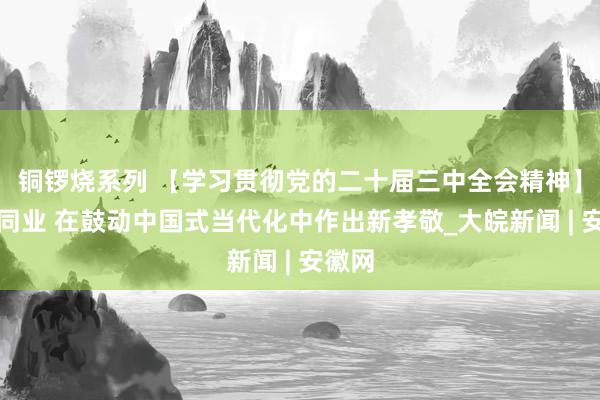 铜锣烧系列 【学习贯彻党的二十届三中全会精神】同向同业 在鼓动中国式当代化中作出新孝敬_大皖新闻 | 安徽网