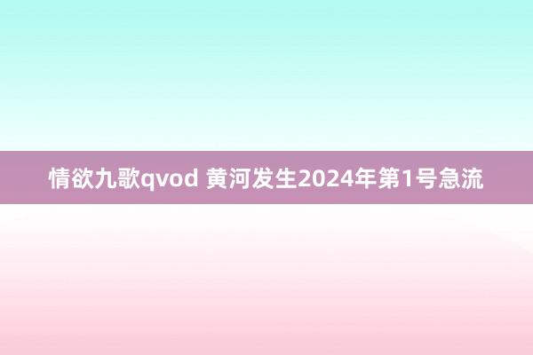 情欲九歌qvod 黄河发生2024年第1号急流