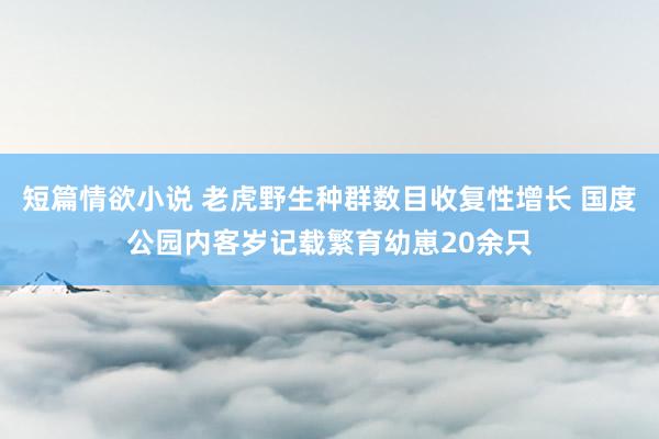 短篇情欲小说 老虎野生种群数目收复性增长 国度公园内客岁记载繁育幼崽20余只