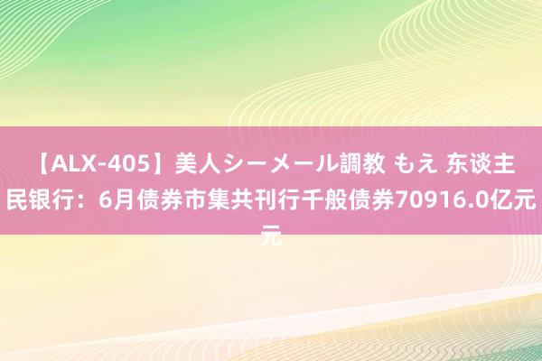 【ALX-405】美人シーメール調教 もえ 东谈主民银行：6月债券市集共刊行千般债券70916.0亿元