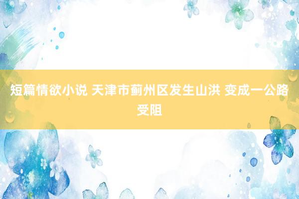 短篇情欲小说 天津市蓟州区发生山洪 变成一公路受阻