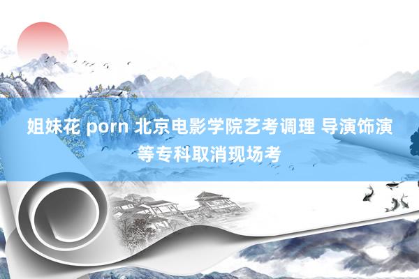 姐妹花 porn 北京电影学院艺考调理 导演饰演等专科取消现场考