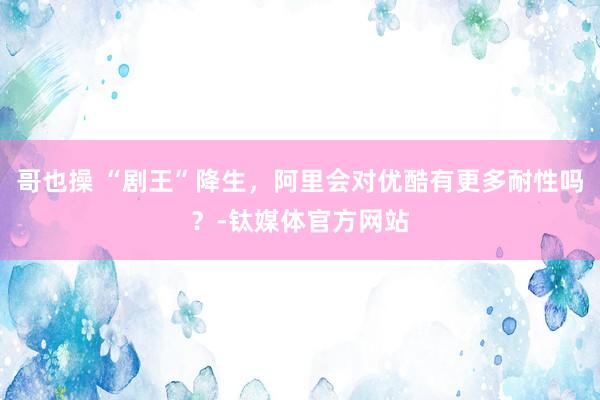 哥也操 “剧王”降生，阿里会对优酷有更多耐性吗？-钛媒体官方网站